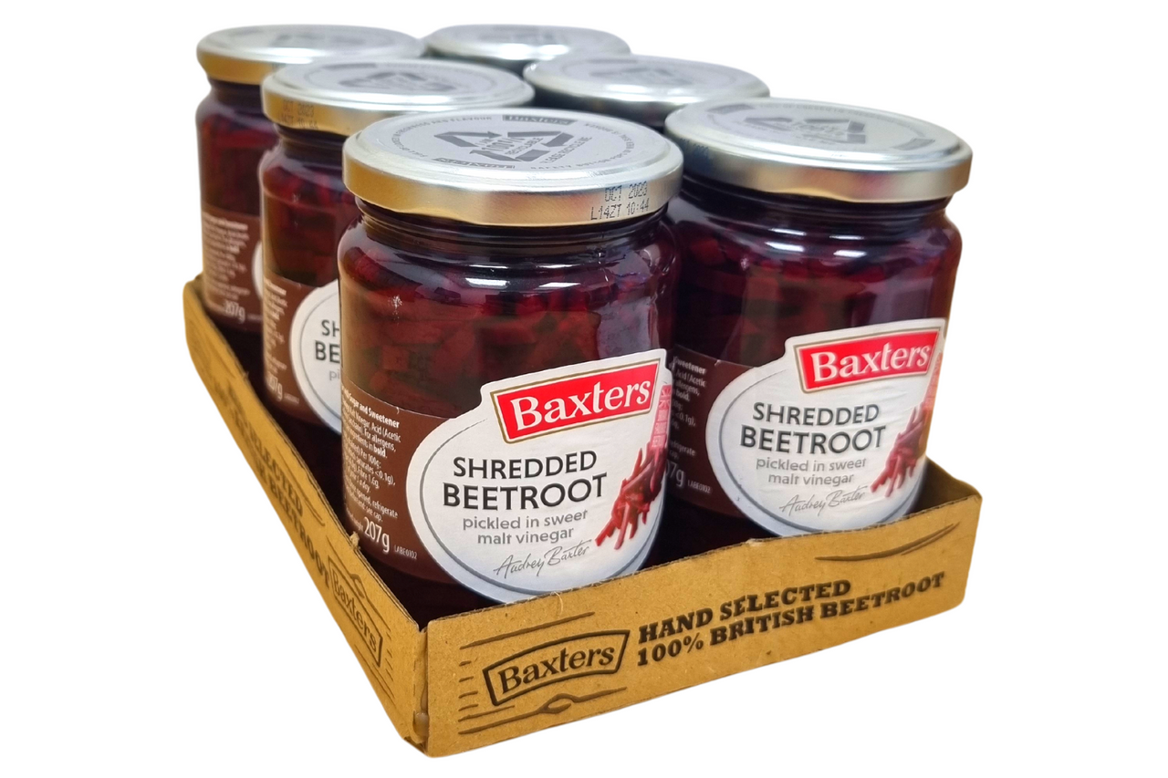 Case of Baxters Shredded Beetroot Pickled in Sweet Malt Vinegar 6